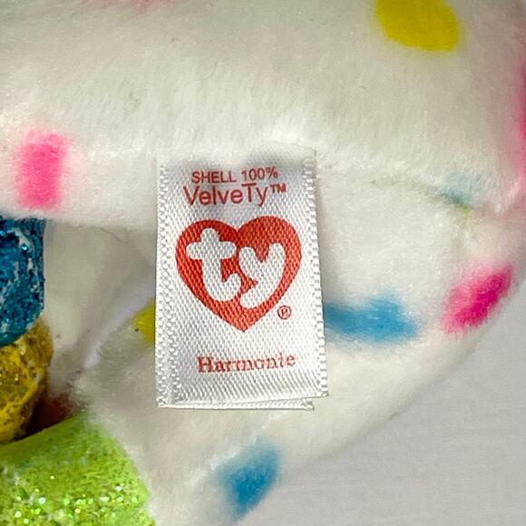 TY Beenie Boos Harmonie Unicorn 6" Glitter Eyes Stuffed Animal Collectible | NWT - Picture 8 of 9
